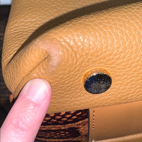 Michael Kors Rollins Lg Python-Embossed Satchel - Picture 13 of 16